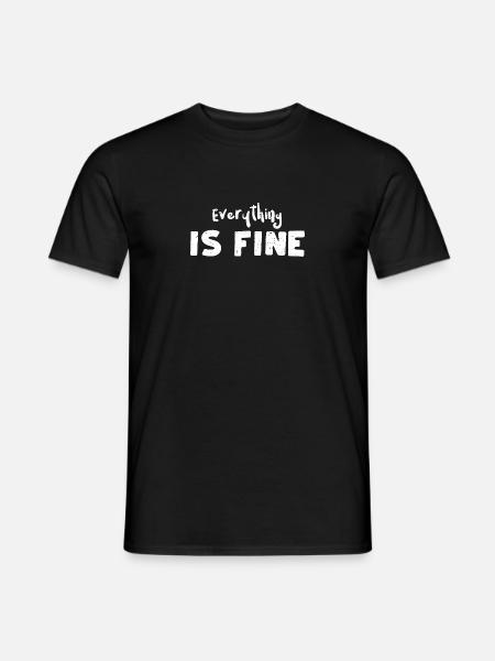 Everything Is Fine - Snake - Men's T-Shirt - black