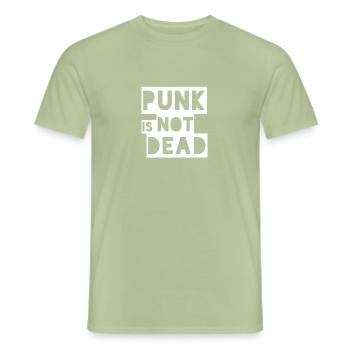 PUNK IS NOT DEAD - Männer T-Shirt - Sage - Vorne - AI Model Male 178 light (178cm)