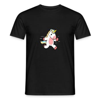rennendes Einhorn - Männer T-Shirt - Schwarz - Vorne - AI Model Male 178 light (178cm)