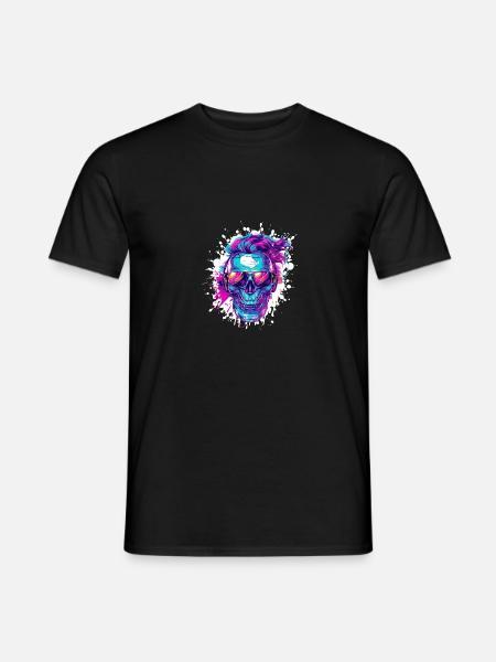 Techno Skull Party - Men's T-Shirt - black