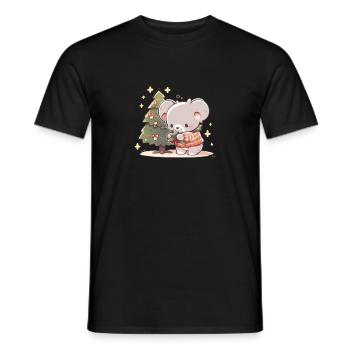 Koala Bear Christmastree - Men's T-Shirt - black - Front - AI Model Male 178 light (178cm)