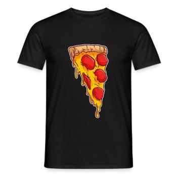 Pizza Kruste Scheibe Pizza Pie Maker Bäcker - Männer T-Shirt - Schwarz - Vorne - AI Model Male 178 light (178cm)