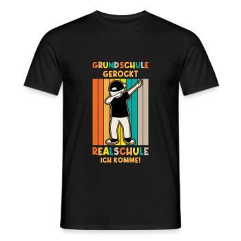 Grundschulabschluss Realschule Einschulung 5Klasse - Männer T-Shirt - Schwarz - Vorne - AI Model Male 178 light (178cm)