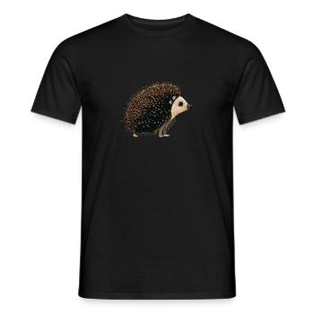 Cute hedgehog - Men's T-Shirt - black - Front - AI Model Male 178 light (178cm)