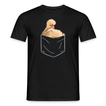 Poulet Dans Le Sac De Ferme De Poulailler Cadeau - T-shirt homme - noir - Devant - AI Model Male 178 light (178cm)