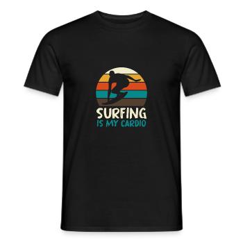 Surf Plage Surf Surf Été Océan Vagues Amour - T-shirt homme - noir - Devant - AI Model Male 178 light (178cm)
