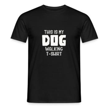 This Is My Dog Walking Puppy Hundeliebhaber Hundeh - Männer T-Shirt - Schwarz - Vorne - AI Model Male 178 light (178cm)