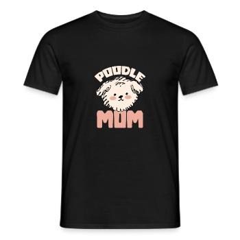 Pudel Mama Tier Welpe Haustier Hundeliebhaber Hund - Männer T-Shirt - Schwarz - Vorne - AI Model Male 178 light (178cm)