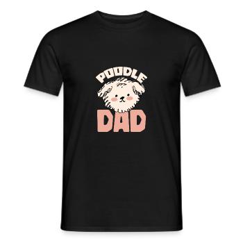 Caniche Papa Puppy Puppy Pet Dog Lover Hun - T-shirt homme - noir - Devant - AI Model Male 178 light (178cm)