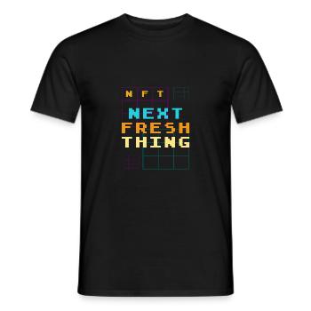 NFT Next Fresh Thing Crypto Coin Bitcoin Lovers - T-shirt homme - noir - Devant - AI Model Male 178 light (178cm)