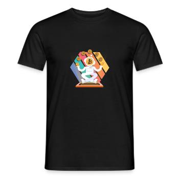 Bitcoin Roboter Btc Blockchain Liebhaber Krypto Tr - Männer T-Shirt - Schwarz - Vorne - AI Model Male 178 light (178cm)