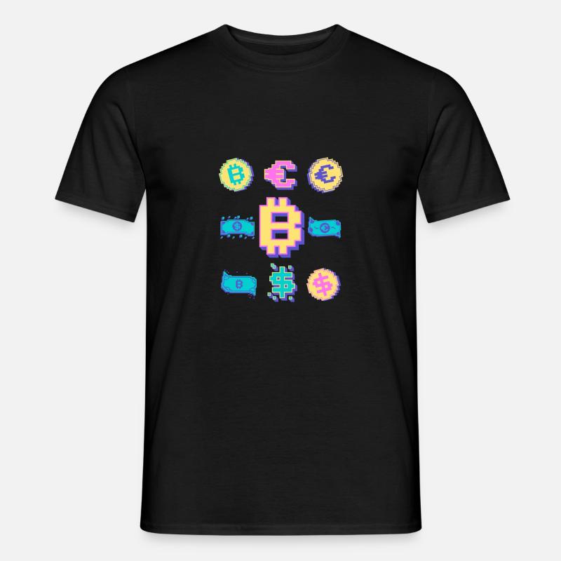 Bitcoin Crypto Btc Blockchain Lovers Crypto Tra - Men’s T-shirt - black