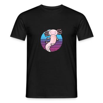 Drôle Axolotl Mignon Kawaii Animal Fun Liebhab - T-shirt homme - noir - Devant - AI Model Male 178 light (178cm)