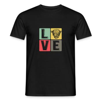 Drôle de vache highland scottish cute cattle sp - T-shirt homme - noir - Devant - AI Model Male 178 light (178cm)