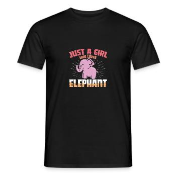 Lustiger Elefant Elefanten Zoo Tier Spaß Liebhaber - Männer T-Shirt - Schwarz - Vorne - AI Model Male 178 light (178cm)