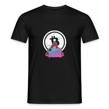 Lustige Bitcoin Krypto Blockchain Btc Spaß Liebhab - Männer T-Shirt - Schwarz - Vorne - AI Model Male 178 light (178cm)