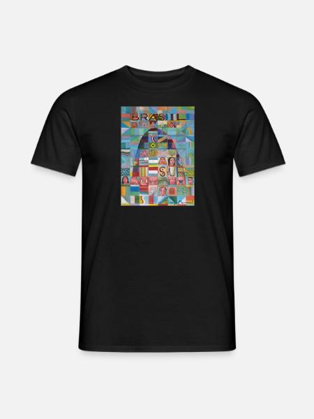 brazil b - Men's T-Shirt - black