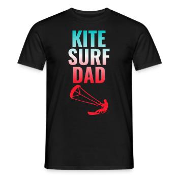 Kitesurfing Kiteboarding Kiteboarder Kitesurf Dad - Men's T-Shirt - black - Front - AI Model Male 178 light (178cm)