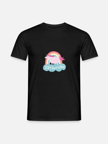 Unicorn - Männer T-Shirt - Schwarz