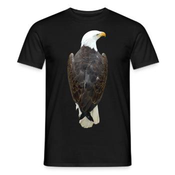 Aigle, rapace, oiseau de proie, fauconnier, fauconnerie - T-shirt homme - noir - Devant - AI Model Male 178 light (178cm)