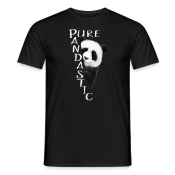 Panda Pure Pandastic Fantastique panda cool - T-shirt homme - noir - Devant - AI Model Male 178 light (178cm)