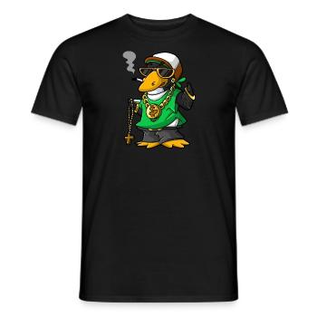 Gangster Pinguin - Männer T-Shirt - Schwarz - Vorne - AI Model Male 178 light (178cm)