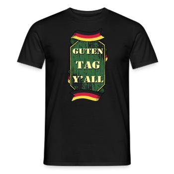 Guten Tag Yall Deutschland Flagge Lustig - Männer T-Shirt - Schwarz - Vorne - AI Model Male 178 light (178cm)