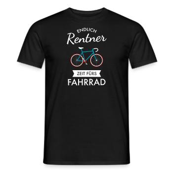 Endlich Rentner Zeit Fürs Fahrrad - Radsport - Männer T-Shirt - Schwarz - Vorne - AI Model Male 178 light (178cm)