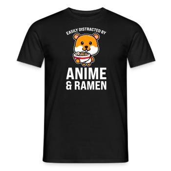Anime Anime ramen bubble tea humster Ramen merch G - Männer T-Shirt - Schwarz - Vorne - AI Model Male 178 light (178cm)