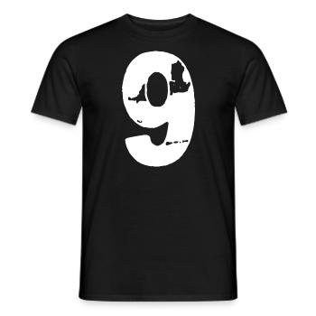9 Zahl Trikot - Männer T-Shirt - Schwarz - Vorne - AI Model Male 178 light (178cm)