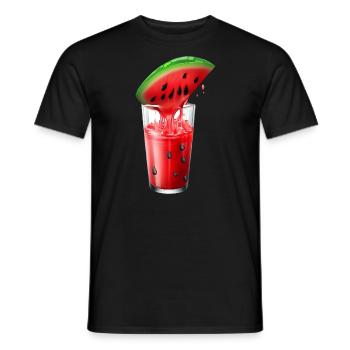 Pastèque juteuse dans un bocal - T-shirt homme - noir - Devant - AI Model Male 178 light (178cm)
