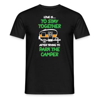 The Camper Van - Männer T-Shirt - Schwarz - Vorne - AI Model Male 178 light (178cm)