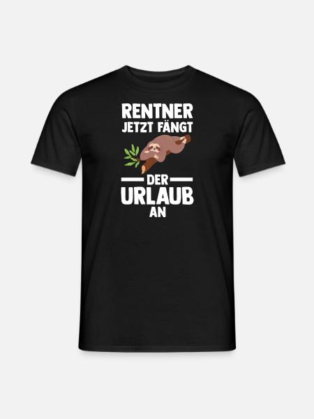 Rentner Faultier Rentner Geschenk - Männer T-Shirt - Schwarz
