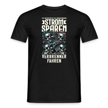 Energiewende Strom Sparen Verbrenner Fahren - Männer T-Shirt - Schwarz - Vorne - AI Model Male 178 light (178cm)
