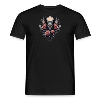 Gothic Roses Illustrations Artwork - Men's T-Shirt - black - Front - AI Model Male 178 light (178cm)