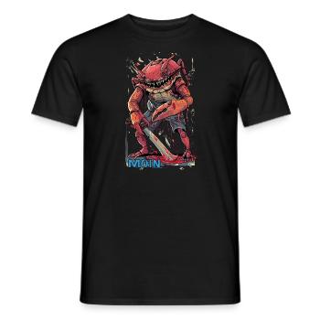 Moin de crabe côtier de la mer du Nord - T-shirt homme - noir - Devant - AI Model Male 178 light (178cm)
