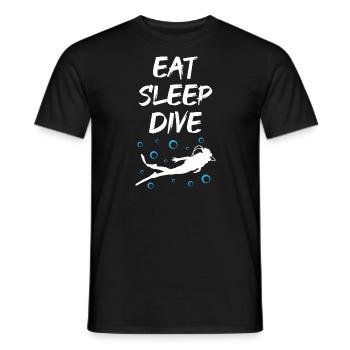 Manger Dormir Plonger - T-shirt homme - noir - Devant - AI Model Male 178 light (178cm)