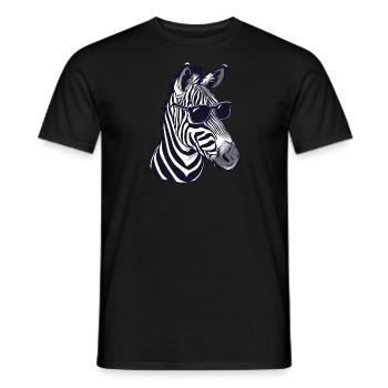 zebra, Sonnenbrille, Sommer, geschenk - Männer T-Shirt - Schwarz - Vorne - AI Model Male 178 light (178cm)