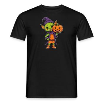 Cute halloween goblin - Men's T-Shirt - black - Front - AI Model Male 178 light (178cm)