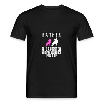 Father And Daughter Riding Buddies For Life - Men's T-Shirt - black - Front - AI Model Male 178 light (178cm)