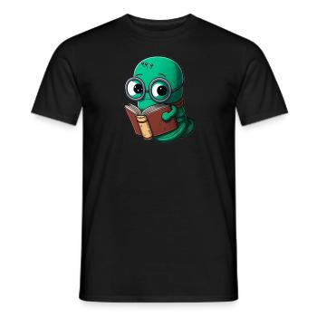 Bibliophile Bookworm Bookworm - Men's T-Shirt - black - Front - AI Model Male 178 light (178cm)