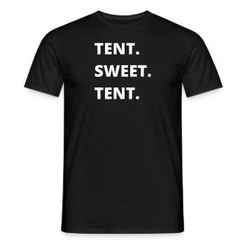 Tent Sweet Tent - Männer T-Shirt - Schwarz - Vorne - AI Model Male 178 light (178cm)