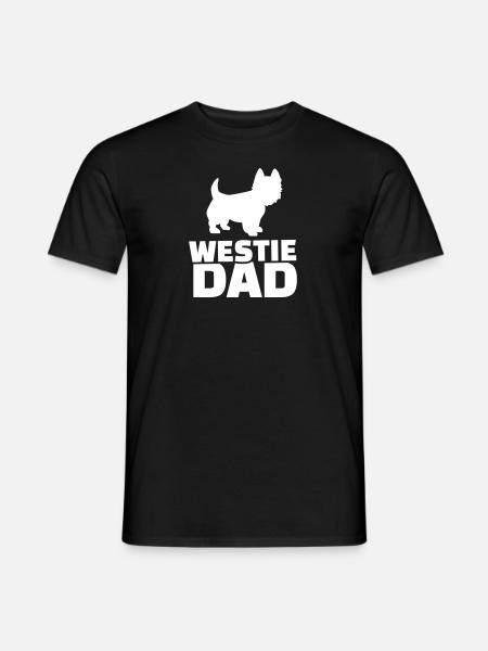 Westie Dad - Mænd T-shirt - sort