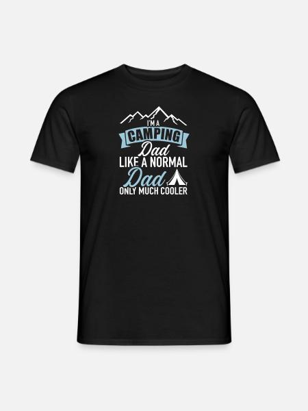 Camping - Männer T-Shirt - Schwarz