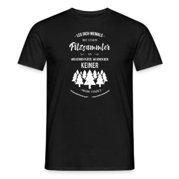 Mushroom basket Mushroom hunting Mushroom collector Mushroom forest Mushroom - Men's T-Shirt - black - Front - AI Model Male 178 light (178cm)