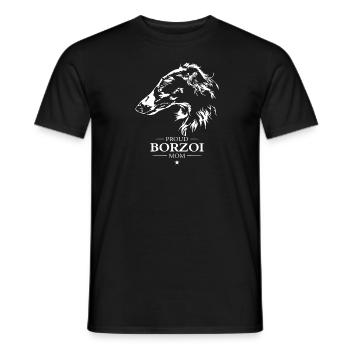 Borzoi Mom Dog Dog Borzoi Wilsigns - Men's T-Shirt - black - Front - AI Model Male 178 light (178cm)