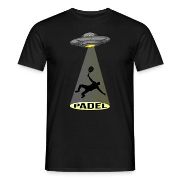 Padel Padel Tennis Padel-Universum Paddle - Men's T-Shirt - black - Front - AI Model Male 178 light (178cm)