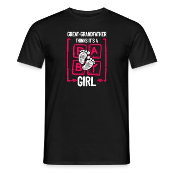 Great-Grandfather Thinks It's a Girl Gender - Men's T-Shirt - black - Front - AI Model Male 178 light (178cm)