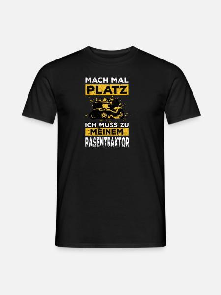 Rasentraktor & Aufsitzmäher Spruch für Gärtner - Männer T-Shirt - Schwarz