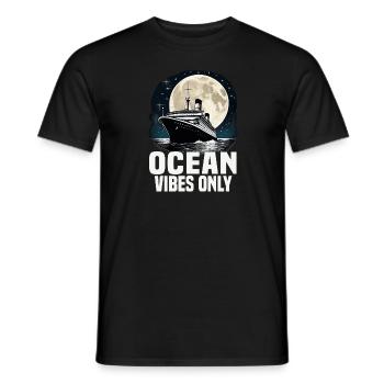 Ocean Vibes Only Cruise Ship Vacation Group - Männer T-Shirt - Schwarz - Vorne - AI Model Male 178 light (178cm)